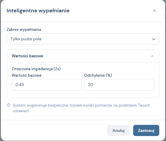 Inteligentne wypełnianie w ProtoSmart