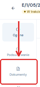 Zakładka Dokumenty w widoku edycji protokołu